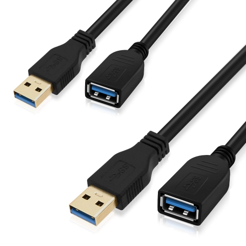 1-Meter USB 3.0 Extension Cable type A Male to A Female Data Cable Extender (2 pack)