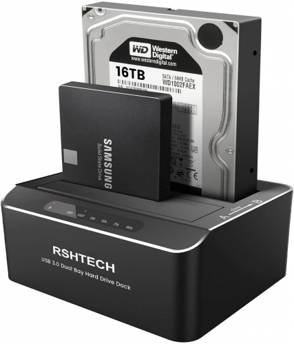 RSHTECH Dualschacht Festplatten Docking Station, RSH-DS01