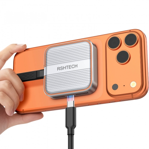 RSHTECH Magnetisches M.2 NVMe SSD-Gehäuse, USB C 3.2 zu 2230/2242 NVME für iPhone 16 15 Pro/Pro Max, iPad Pro und More,RSH-M10M